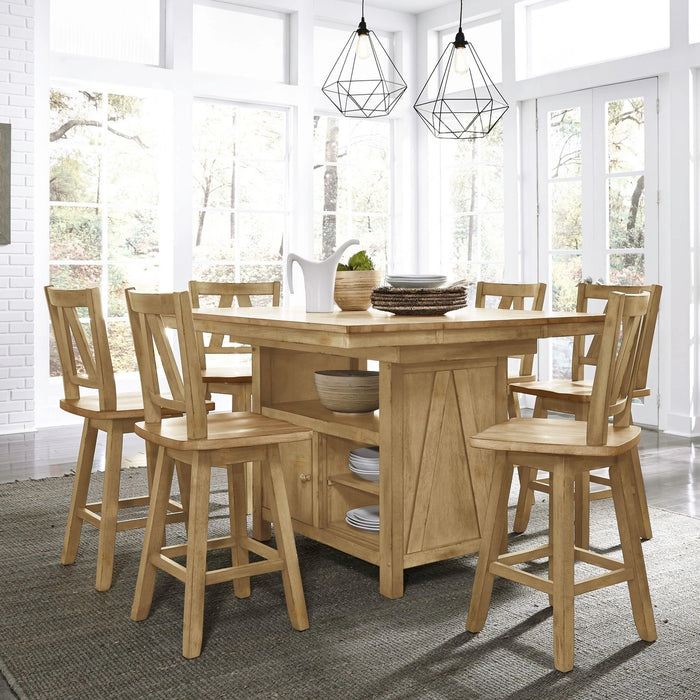 Lindsey Farm 7 Piece Gathering Table Set image