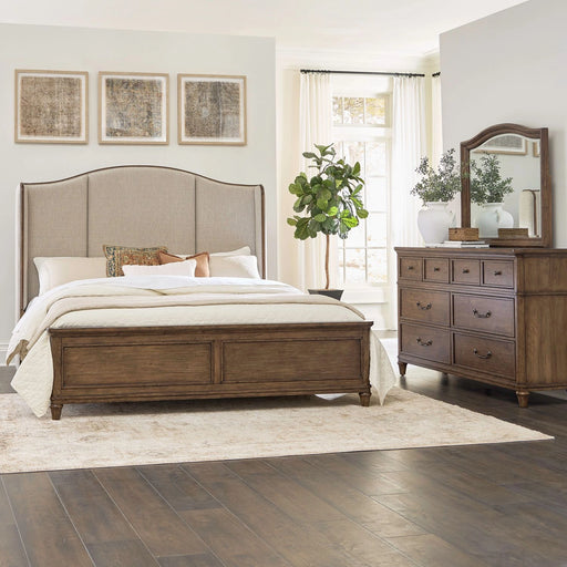 Harrison Heights King Shelter Bed, Dresser & Mirror image