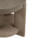 Affinity Round End Table in Dusty Taupe with Concrete Top image