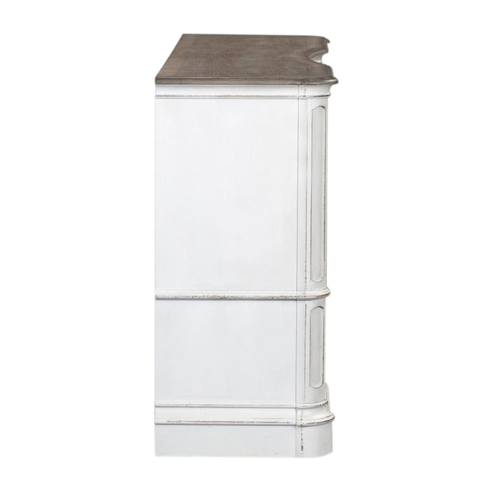 Magnolia Manor Leg 9 Drawer Dresser in Antique White image