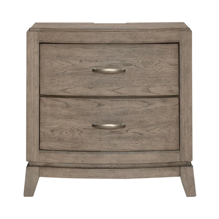 Avalon Nightstand with Charging Station in Burnished Beige image