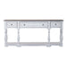 Magnolia Manor 72 Inch Hall Console Table in Antique White Base w/ Weathered Bark Tops image