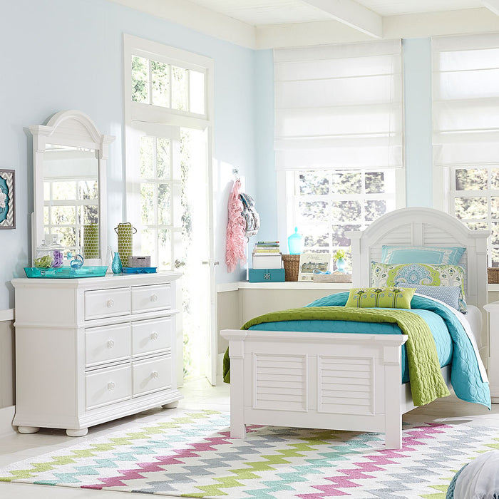 Summer House Full Panel Bed, Dresser & Mirror image