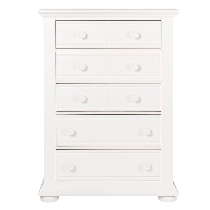 Summer House I King Poster Bed, Dresser & Mirror, Chest, Night Stand - Plourde Furniture Co (Caribou, ME)