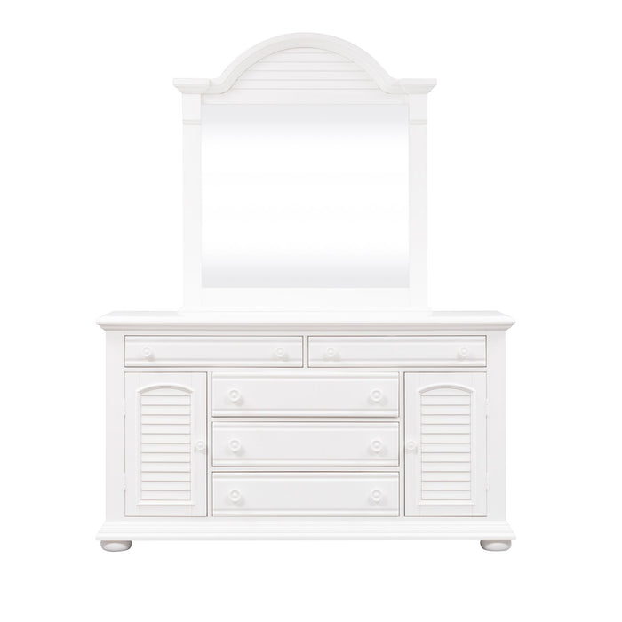 Summer House I Queen Panel Bed, Dresser & Mirror, Chest, Night Stand - Plourde Furniture Co (Caribou, ME)