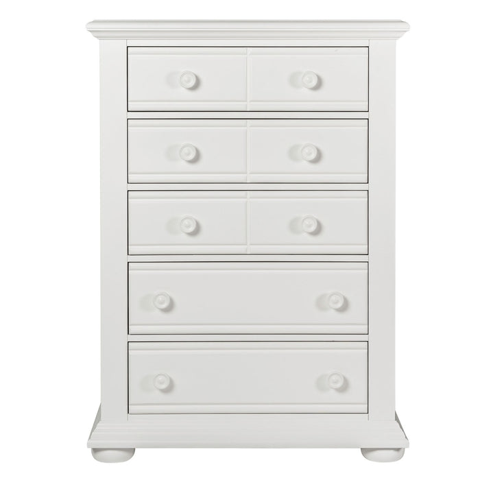 Summer House I Queen Panel Bed, Dresser & Mirror, Chest, Night Stand - Plourde Furniture Co (Caribou, ME)