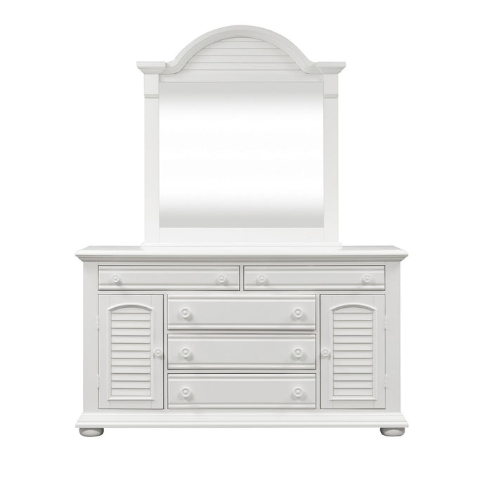 Summer House I Queen Panel Bed, Dresser & Mirror, Night Stand - Plourde Furniture Co (Caribou, ME)