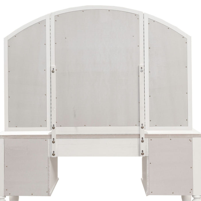 Summer House Vanity Mirror in Oyster White - Plourde Furniture Co (Caribou, ME)