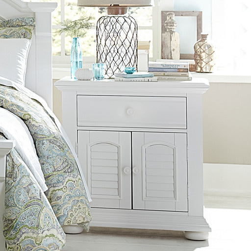 Liberty Furniture Summer House 1 Drawer Nightstand in Oyster White image