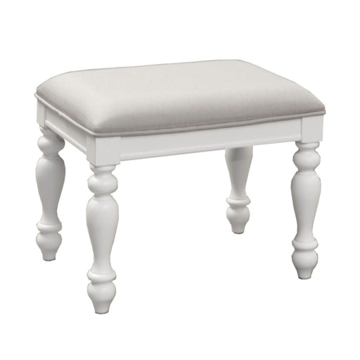 Summer House I Vanity Stool in Oyster White - Plourde Furniture Co (Caribou, ME)