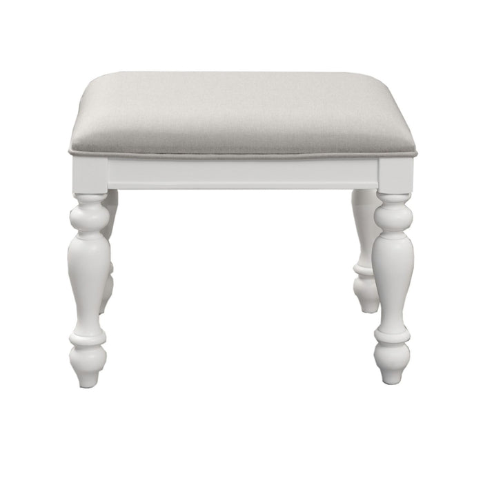 Summer House I Vanity Stool in Oyster White - Plourde Furniture Co (Caribou, ME)