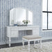 Summer House I Vanity Stool in Oyster White - Plourde Furniture Co (Caribou, ME)