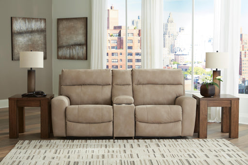 Next-Gen DuraPella Power Reclining Sectional Loveseat with Console - Plourde Furniture Co (Caribou, ME)