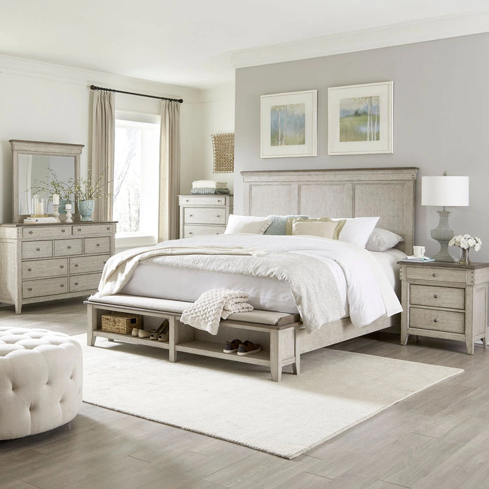 Ivy Hollow King Storage Bed, Dresser & Mirror, Chest, Night Stand image