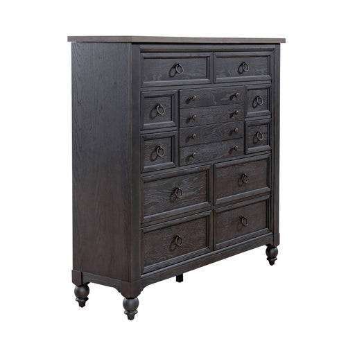 Americana Farmhouse 12 Drawer Chesser in Black - Plourde Furniture Co (Caribou, ME)