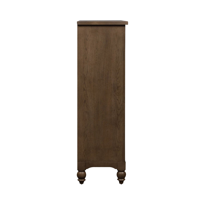Americana Farmhouse 12 Drawer Chesser in Dusty Taupe and Black - Plourde Furniture Co (Caribou, ME)