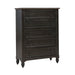 Americana Farmhouse 5 Drawer Chest in Black - Plourde Furniture Co (Caribou, ME)