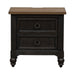 Americana Farmhouse 2 Drawer Nightstand in Black - Plourde Furniture Co (Caribou, ME)