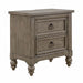 Americana Farmhouse 2 Drawer Nightstand in Dusty Taupe and Black - Plourde Furniture Co (Caribou, ME)
