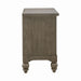 Americana Farmhouse 2 Drawer Nightstand in Dusty Taupe and Black - Plourde Furniture Co (Caribou, ME)