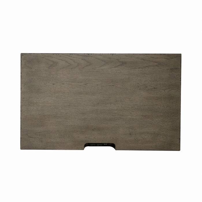 Americana Farmhouse 2 Drawer Nightstand in Dusty Taupe and Black - Plourde Furniture Co (Caribou, ME)