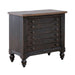 Americana Farmhouse 6 Drawer Bedside Chest in Black - Plourde Furniture Co (Caribou, ME)