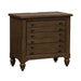 Americana Farmhouse 6 Drawer Bedside Chest in Dusty Taupe and Black - Plourde Furniture Co (Caribou, ME)