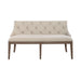 Americana Farmhouse Uph Shelter Dining Bench in Dusty Taupe & Black - Plourde Furniture Co (Caribou, ME)