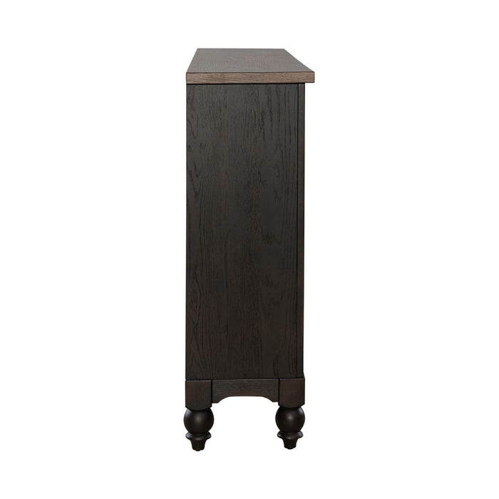 Americana Farmhouse Hall Buffet in Dusty Taupe & Black - Plourde Furniture Co (Caribou, ME)