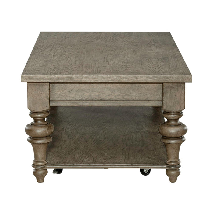 Americana Farmhouse Rectangular Cocktail Table in Dusty Taupe - Plourde Furniture Co (Caribou, ME)