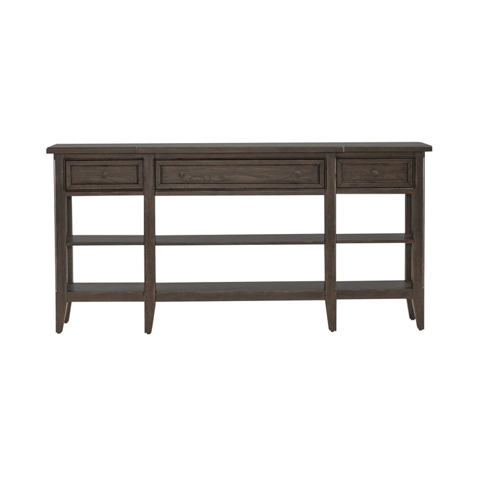 Paradise Valley Hall Console Table in Saddle Brown EST SHIP TIME APPX 4 WEEKS image