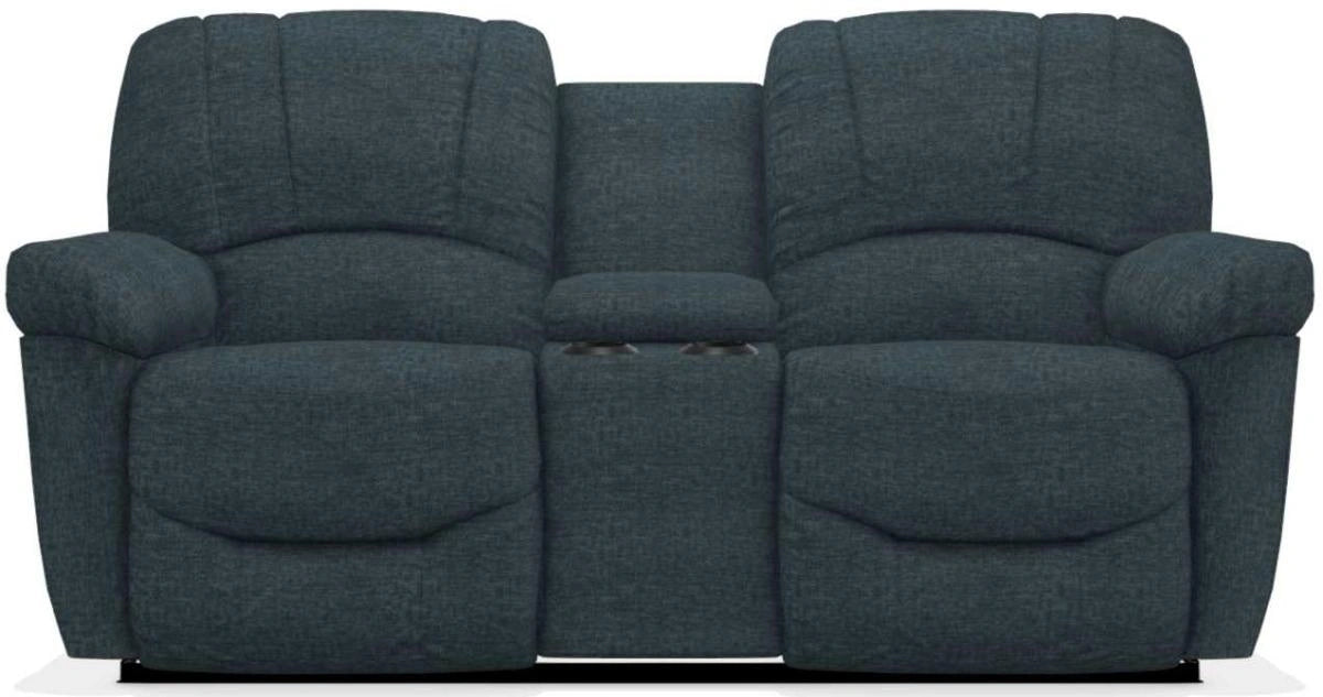 La-Z-Boy Hayes Navy La-Z-Time Power-Reclineï¿½ Console Loveseat with Power Headrest