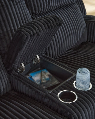 Forest Lake Power Reclining Loveseat with Console - Plourde Furniture Co (Caribou, ME)