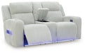 Forest Lake Power Reclining Loveseat with Console - Plourde Furniture Co (Caribou, ME)