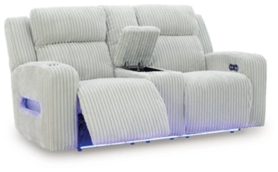 Forest Lake Power Reclining Loveseat with Console - Plourde Furniture Co (Caribou, ME)