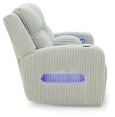 Forest Lake Power Reclining Loveseat with Console - Plourde Furniture Co (Caribou, ME)