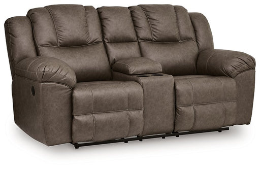 Lowilla Reclining Loveseat with Console - Plourde Furniture Co (Caribou, ME)