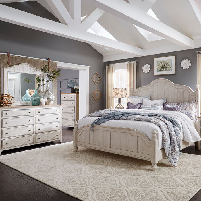 Farmhouse Reimagined King Poster Bed, Dresser & Mirror, Chest image