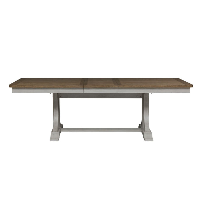 Farmhouse Reimagined Opt 7 Piece Trestle Table Set