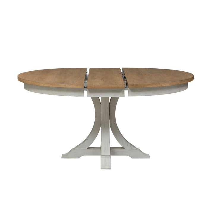 Farmhouse Reimagined Pedestal Table - Plourde Furniture Co (Caribou, ME)