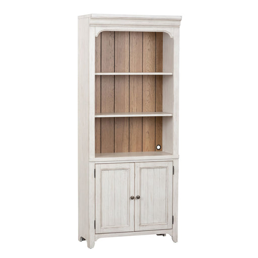 Farmhouse Reimagined Bookcase in Antique White - Plourde Furniture Co (Caribou, ME)