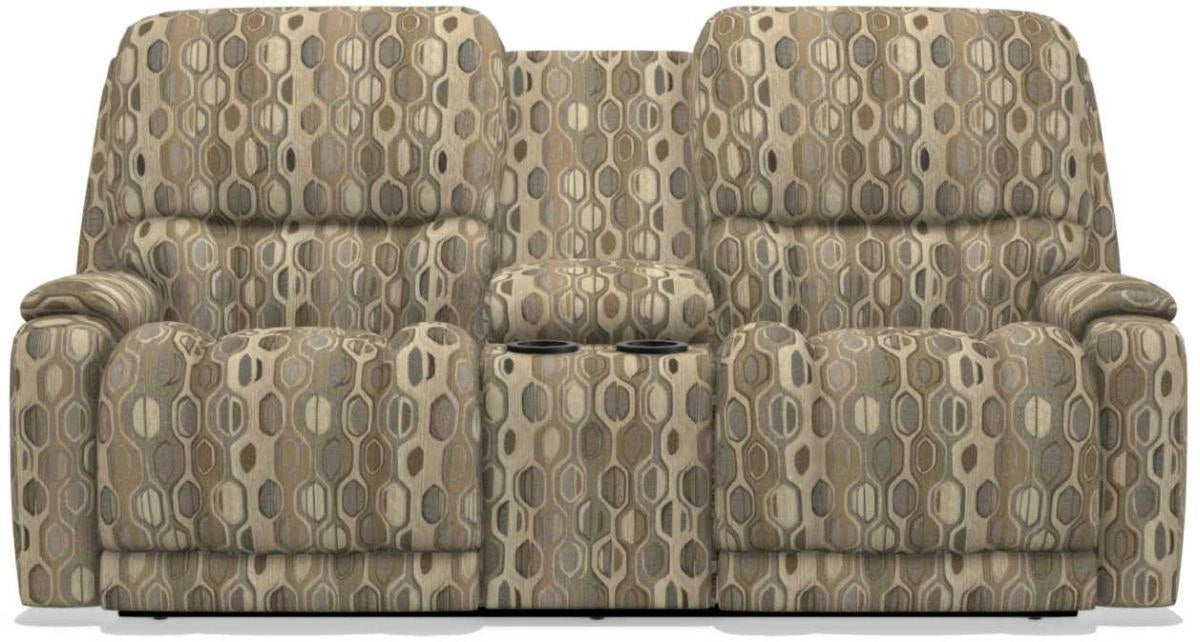 La-Z-Boy Greyson Flax Power Reclining Loveseat with Headrest And Console
