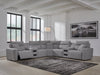 Modmax II Power Reclining Sectional with Audio Consoles - Plourde Furniture Co (Caribou, ME)