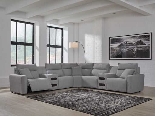 Modmax II Power Reclining Sectional with Audio Consoles - Plourde Furniture Co (Caribou, ME)