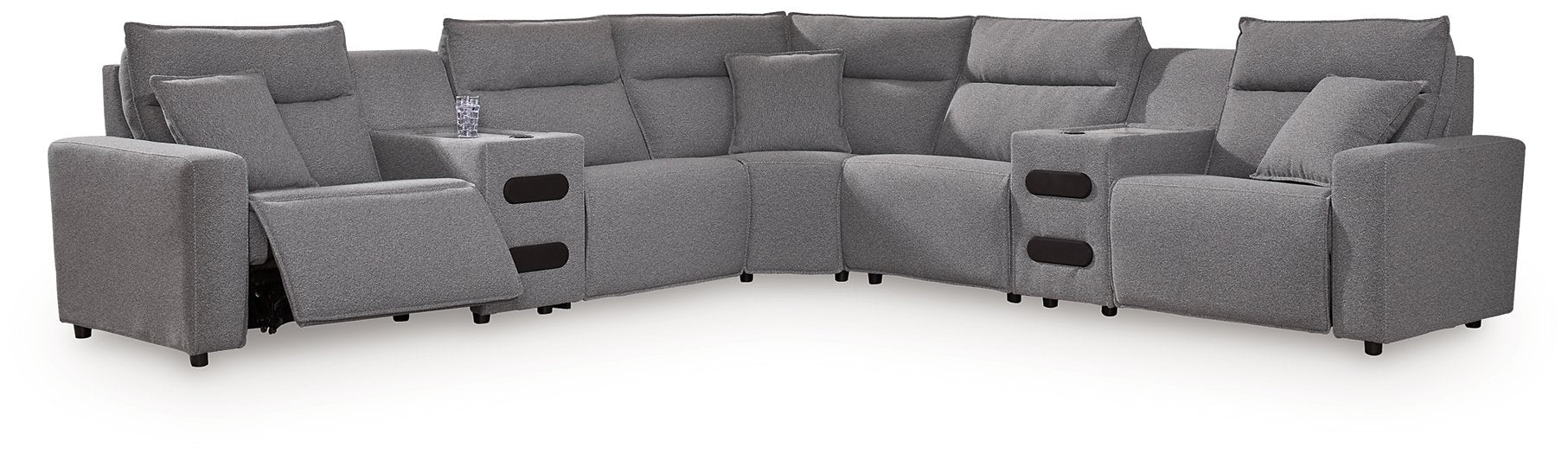 Modmax II Power Reclining Sectional with Audio Consoles - Plourde Furniture Co (Caribou, ME)