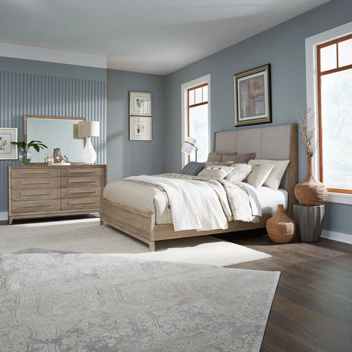 Brentwood King California Uph Bed, Dresser & Mirror image