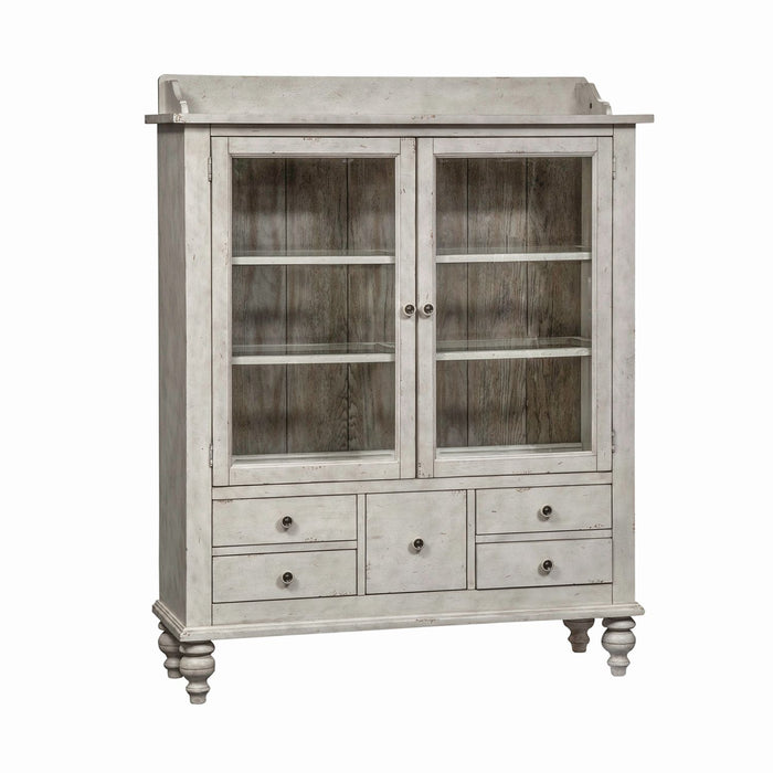 Whitney Display Cabinet in Weathered Gray - Plourde Furniture Co (Caribou, ME)