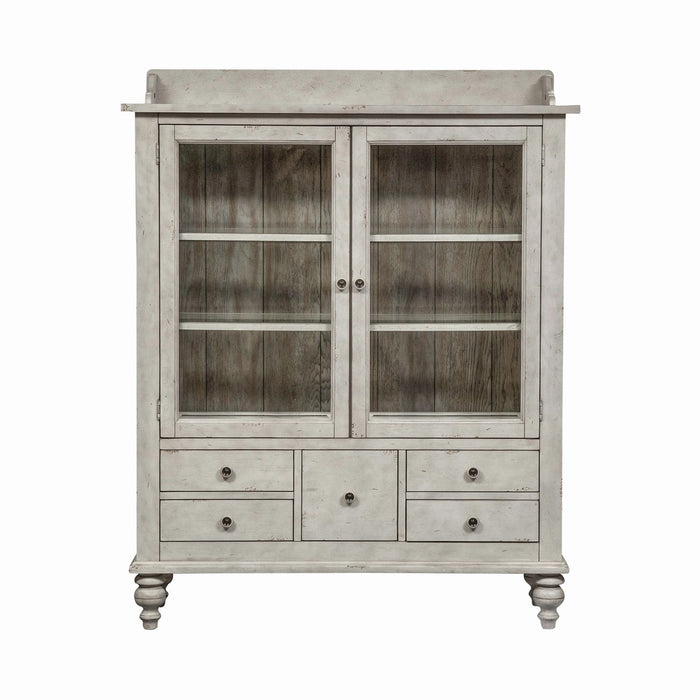 Whitney Display Cabinet in Weathered Gray - Plourde Furniture Co (Caribou, ME)