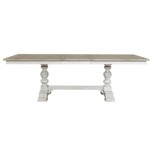 Whitney Trestle Table in Weathered Gray - Plourde Furniture Co (Caribou, ME)