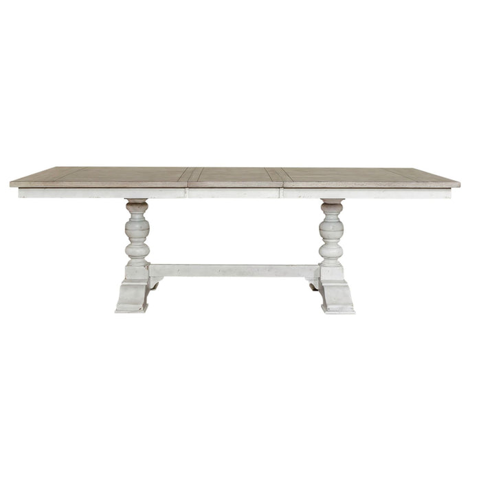 Whitney Trestle Table in Weathered Gray - Plourde Furniture Co (Caribou, ME)